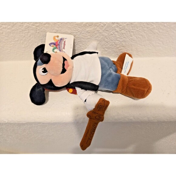 Disney World Mickey Mouse Pirate 90s Nostalgia 9" Plush Beanie NEW NWT - Picture 4 of 10